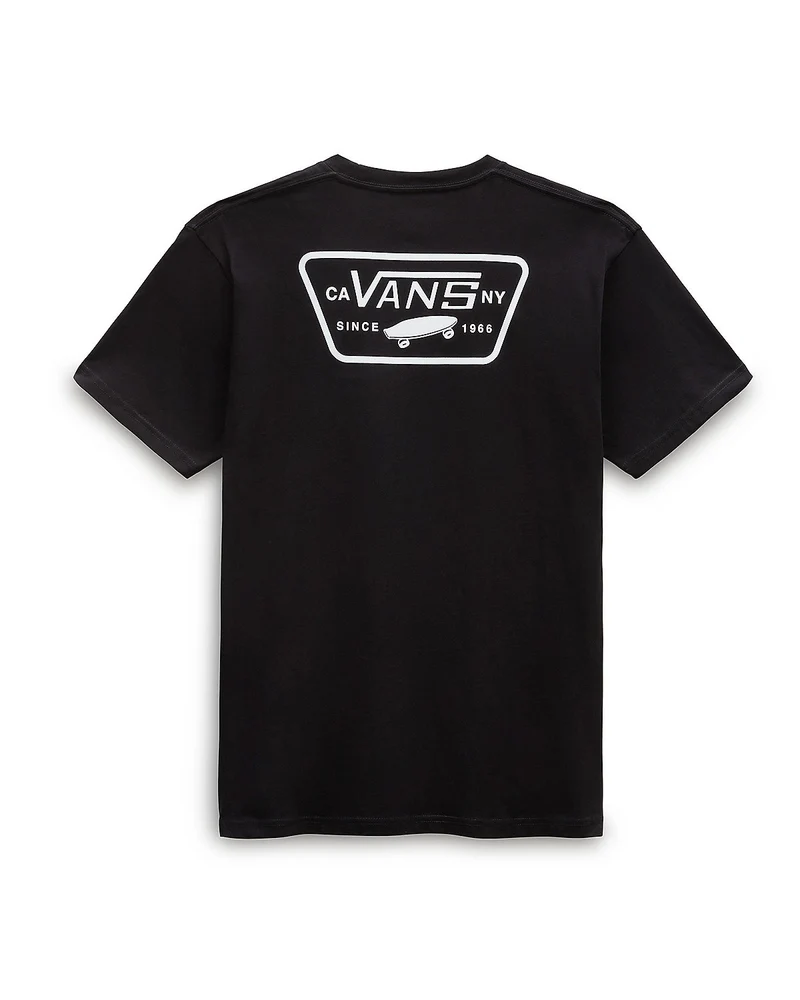 VANS Herren-T-Shirt mit durchgehendem Aufnäher auf der Rückseite – Schwarz