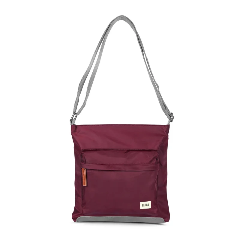 ROKA Kennington B Plum Medium Tasche aus recyceltem Nylon