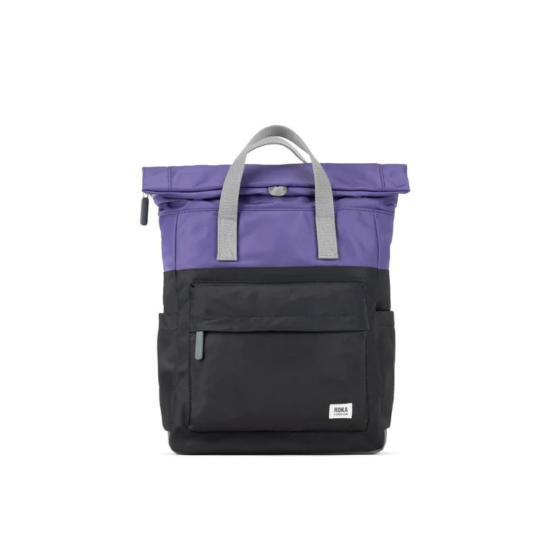 ROKA Kreativer Abfall Canfield B Schwarz / Mulberry Medium Tasche aus recyceltem Nylon