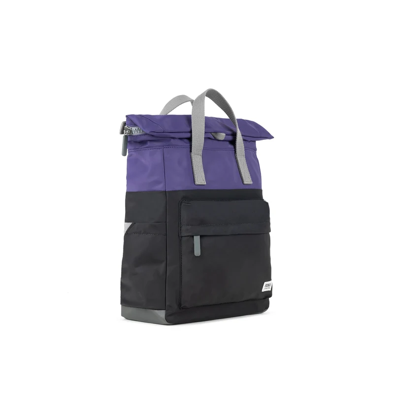 ROKA Kreativer Abfall Canfield B Schwarz / Mulberry Medium Tasche aus recyceltem Nylon