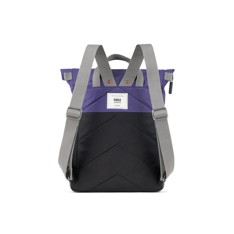 ROKA Kreativer Abfall Canfield B Schwarz / Mulberry Medium Tasche aus recyceltem Nylon
