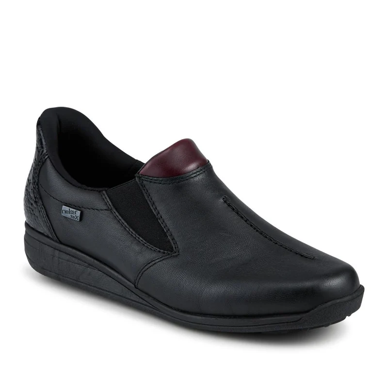 Rieker Wide Fit Leather Slip On Shoes - RKR42523 / 327 689
