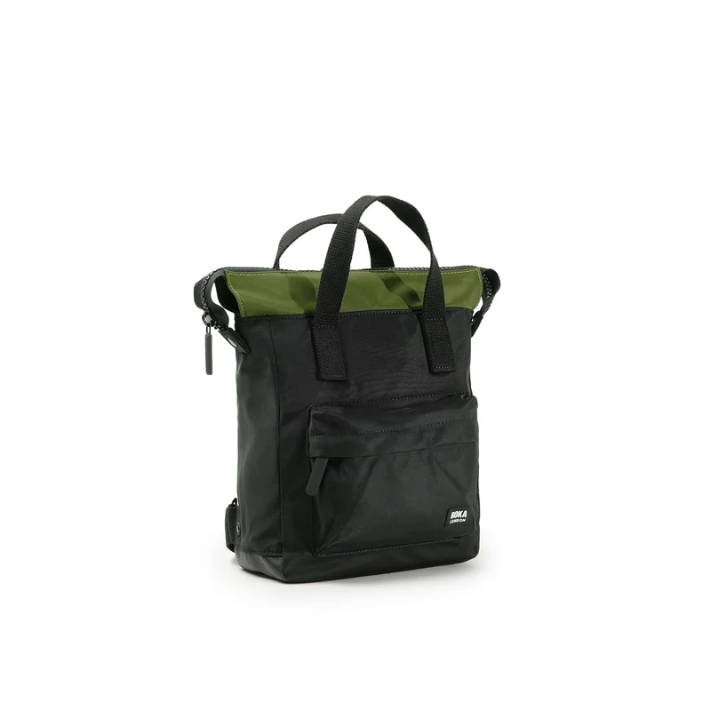 ROKA Kreativer Abfall Bantry B Schwarz / Avocado Kleine Tasche aus recyceltem Nylon