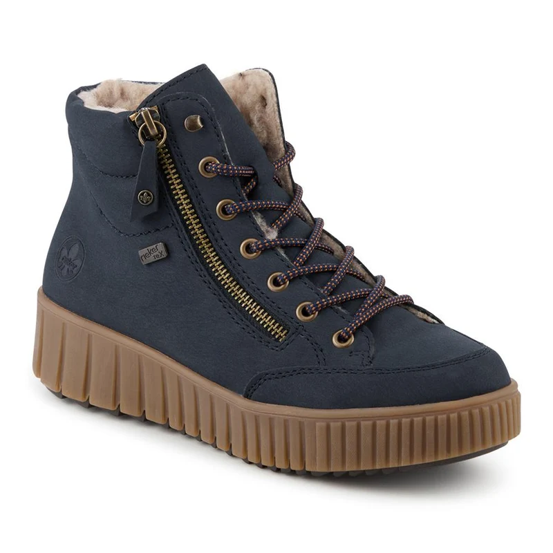 Rieker Chunky Zip Up Hi Tops - RKR42554 / 328 207 - Navy