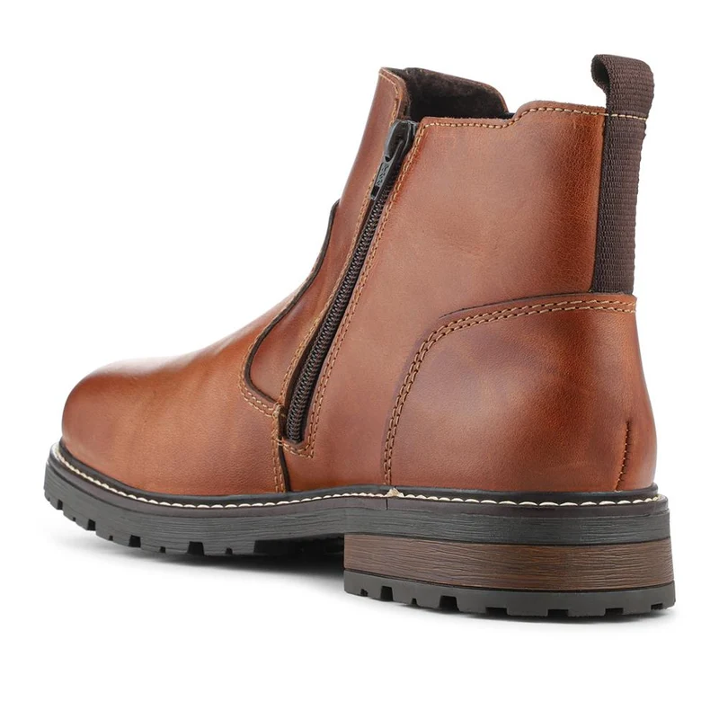Rieker Cushioned Leather Chelsea Boots - RKR42539 / 328 104 - Tan