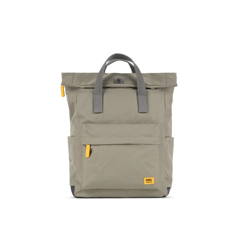 ROKA Gelbes Etikett Canfield B Coriander Medium Tasche aus recyceltem Canvas