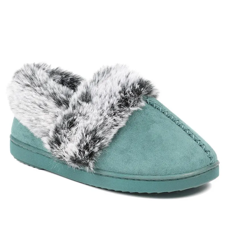Luxury Velour Cushioned Slippers - GALOP42000 / 328 069 - Teal