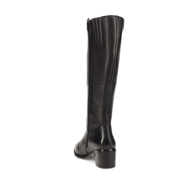 Wide-Fit Leather Long Boots - CDINT40001 / 326 602 - Black