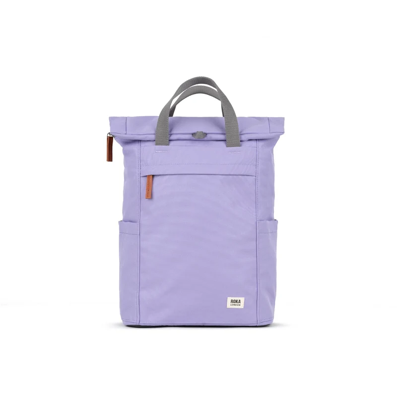 ROKA Finchley Eine mittelgroße, lavendelfarbene Tasche aus recyceltem Canvas