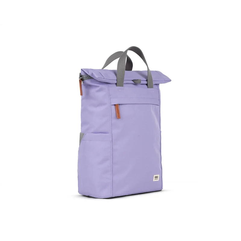 ROKA Finchley Eine mittelgroße, lavendelfarbene Tasche aus recyceltem Canvas