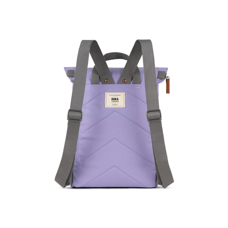 ROKA Finchley Eine mittelgroße, lavendelfarbene Tasche aus recyceltem Canvas