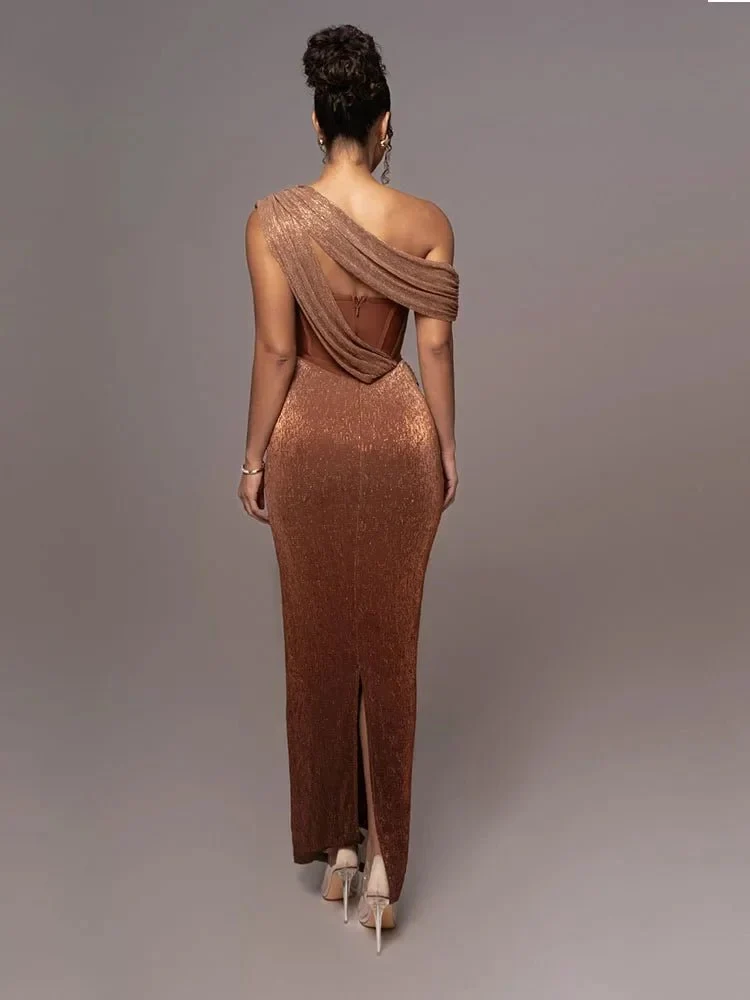 Maxikleid Festlich One-Shoulder