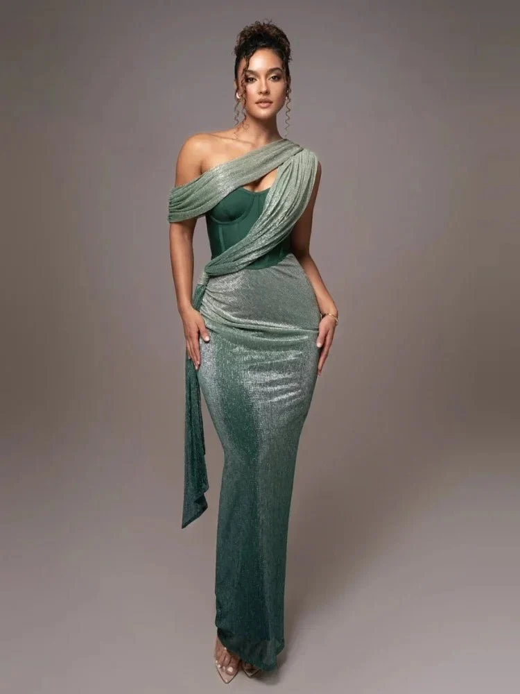 Maxikleid Festlich One-Shoulder