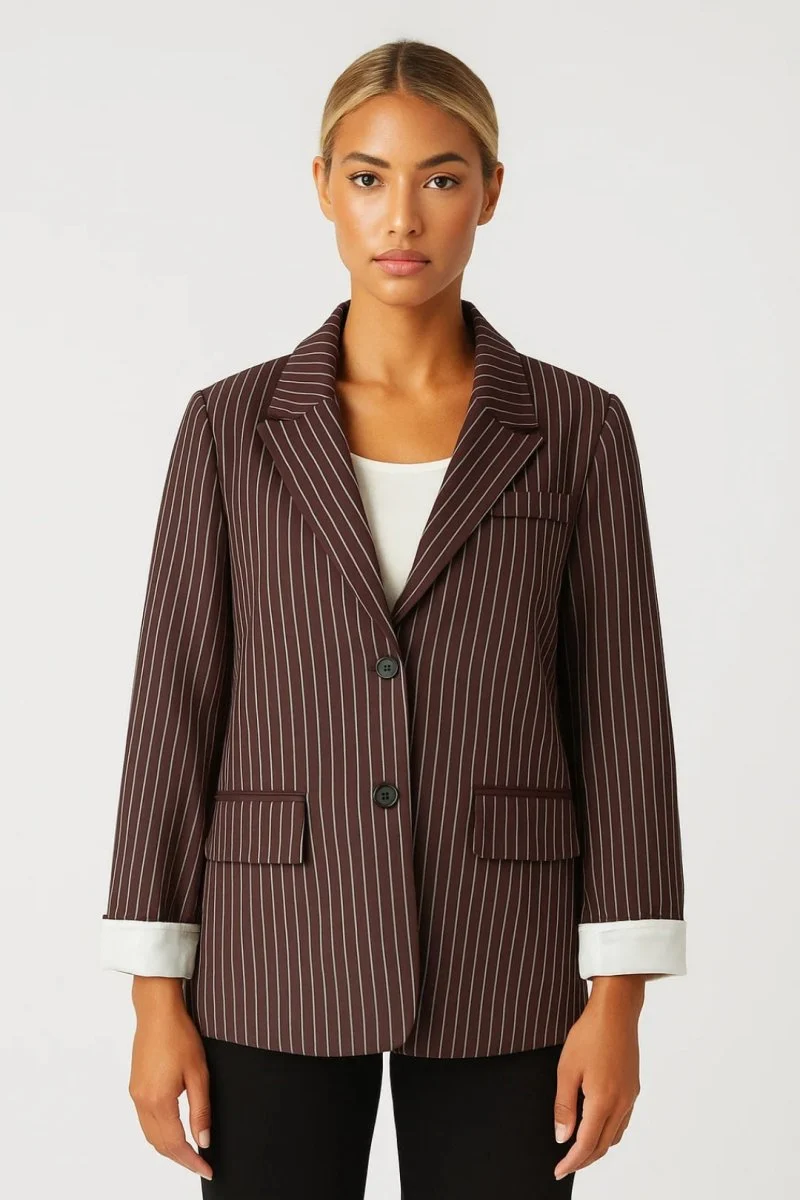 Blazer Damen Nadelstreifen Casual