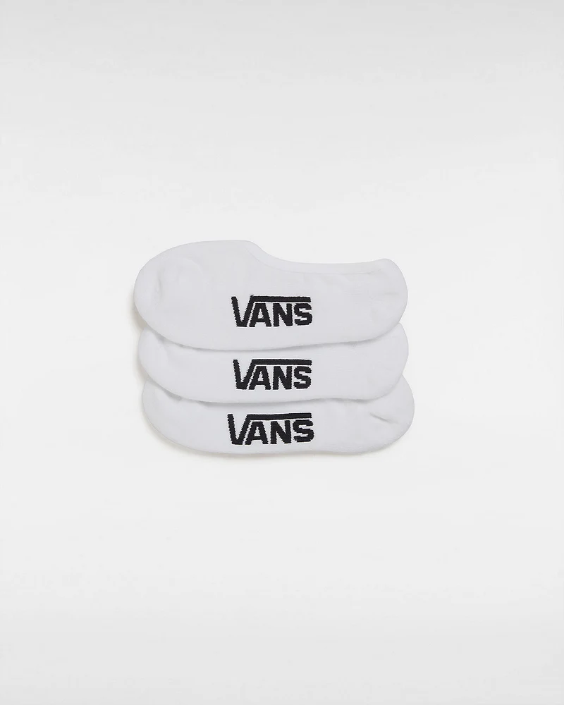 VANS Klassische No-Show-Socken für Herren (3 Paar) – Weiß