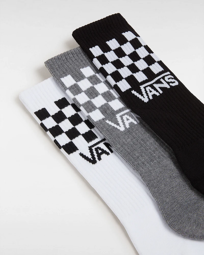 VANS Herren-Socken mit klassischem Karomuster (3 Paar) – Schwarz/Weiß