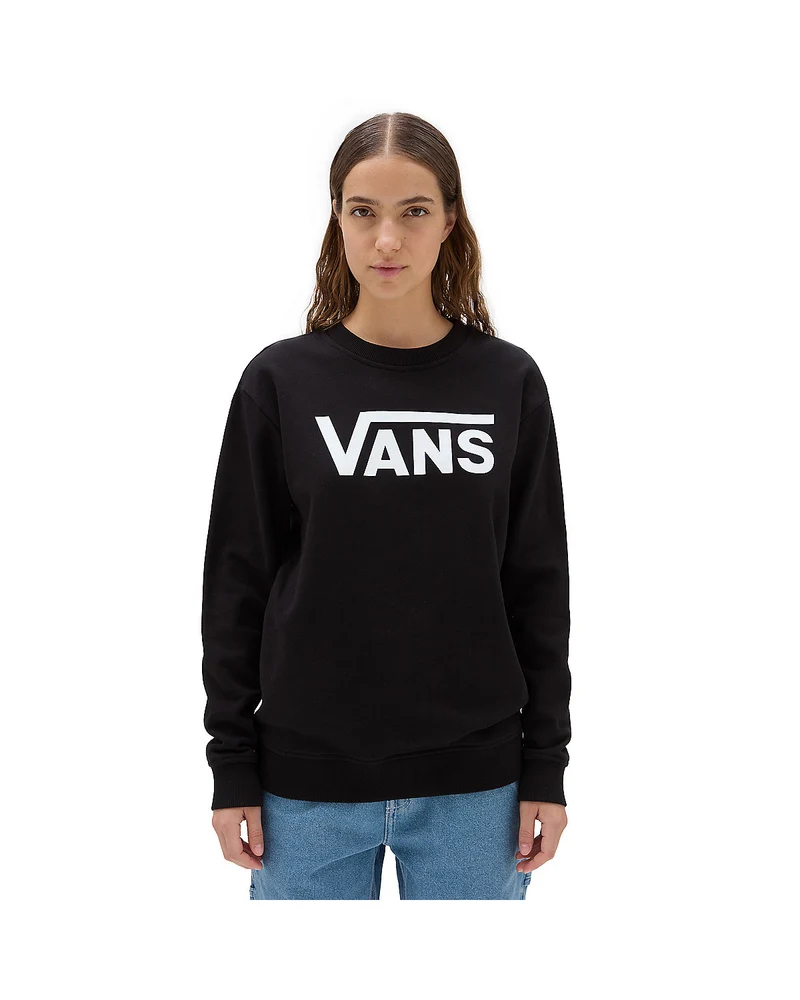 VANS Klassisches Damen-Sweatshirt mit V-Ausschnitt und Rundhalsausschnitt – Schwarz