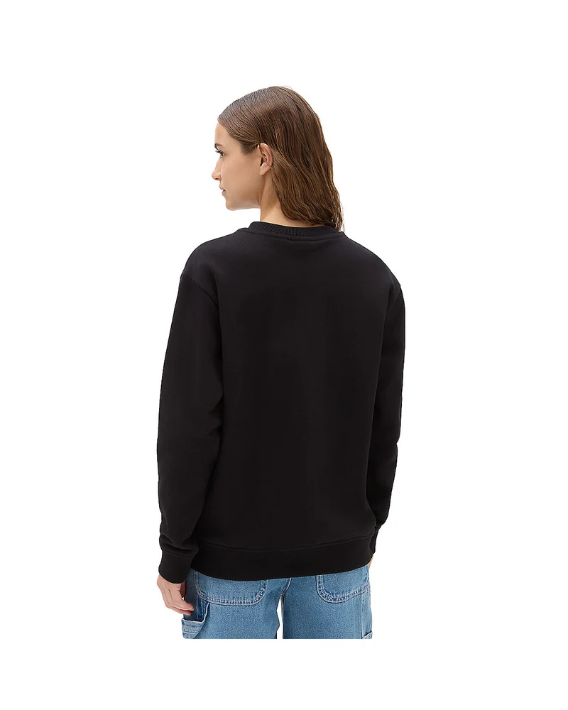 VANS Klassisches Damen-Sweatshirt mit V-Ausschnitt und Rundhalsausschnitt – Schwarz