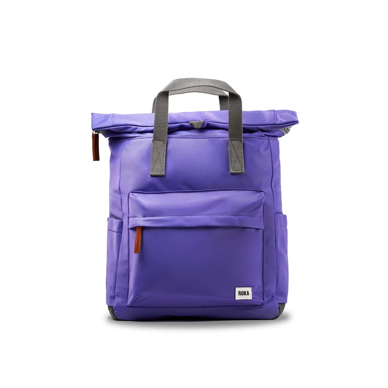 ROKA Canfield B Peri Lila Mittelgroße Tasche aus recyceltem Nylon