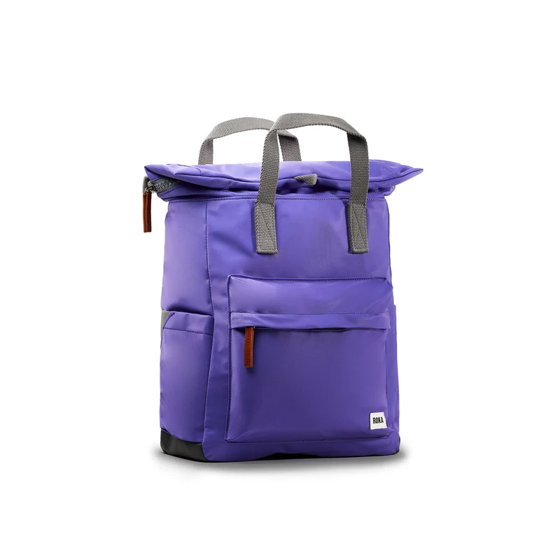ROKA Canfield B Peri Lila Mittelgroße Tasche aus recyceltem Nylon