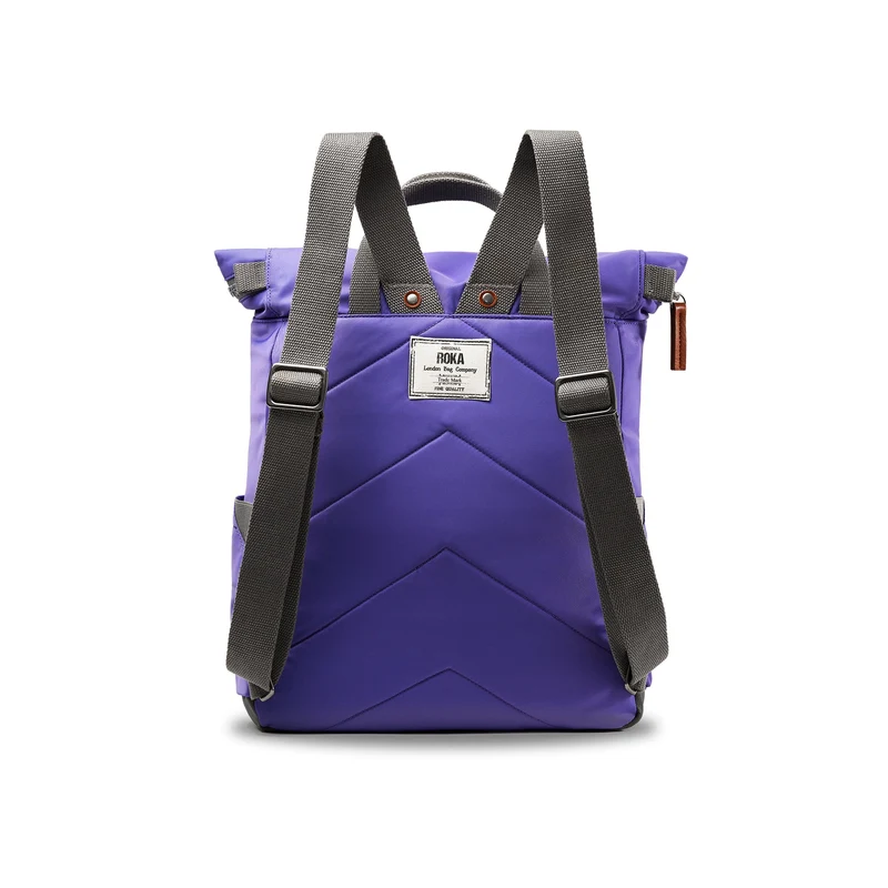 ROKA Canfield B Peri Lila Mittelgroße Tasche aus recyceltem Nylon