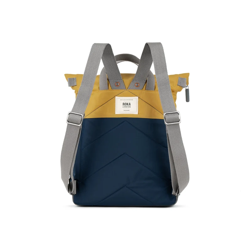 ROKA Kreativer Abfall Canfield B Midnight / Mustard Medium Recycled Nylon Bag