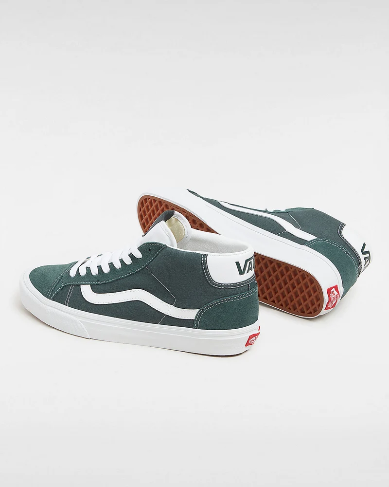 VANS Unisex-Sneaker Mid Skool 37 – Dunkle Fichte / Weiß