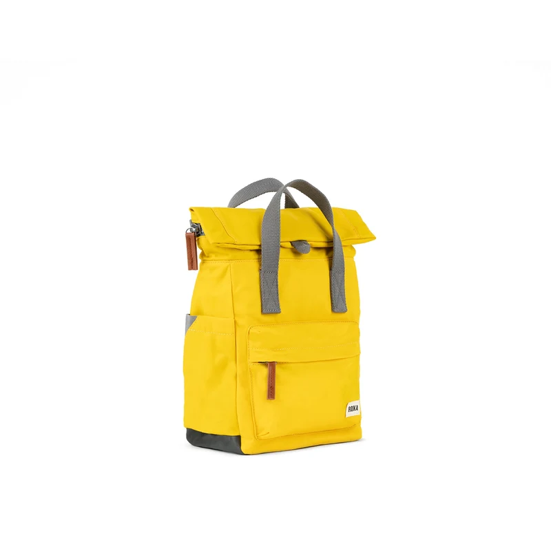ROKA Canfield B Senffarbene kleine Tasche aus recyceltem Nylon