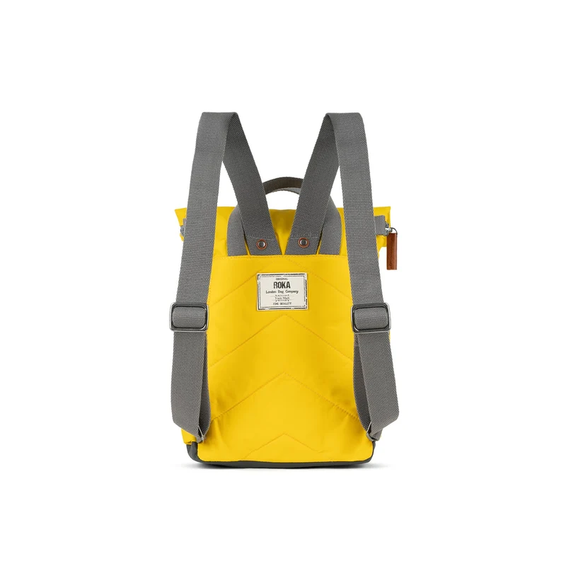 ROKA Canfield B Senffarbene kleine Tasche aus recyceltem Nylon