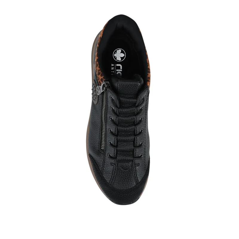 Faux Leather Zip-Up Trainers - RKR42513 / 327 799 - Black