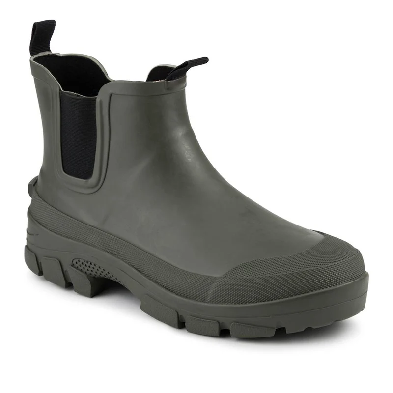 Rubber Slip On Ankle Boots - RAI42002 / 328 518 - Olive