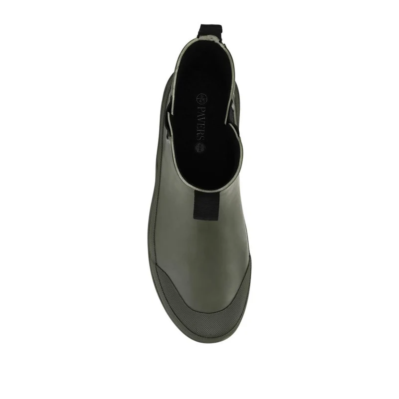 Rubber Slip On Ankle Boots - RAI42002 / 328 518 - Olive