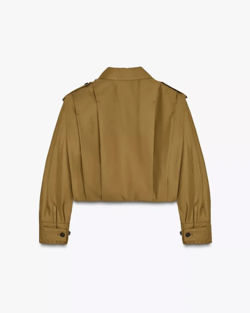 Kurze Jacke Stehkragen Oversize