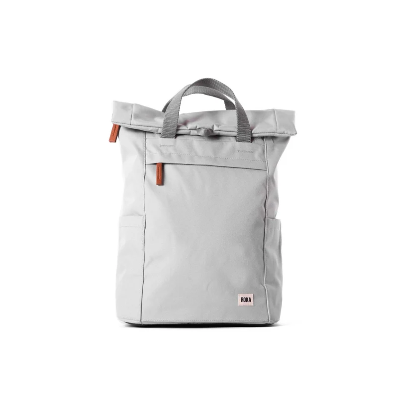 ROKA Finchley Eine mittelgroße Tasche aus recyceltem Canvas mit Nebelmotiv