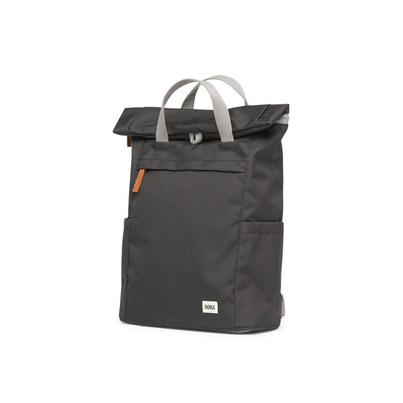 ROKA Finchley Eine mittelgroße Tasche aus recyceltem Canvas in Ash-Optik