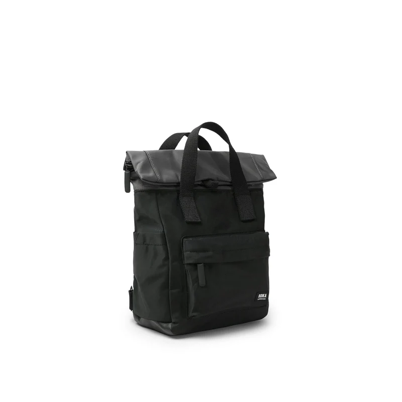 ROKA Kreativer Abfall Canfield B Schwarz / Graphit Kleine Tasche aus recyceltem Nylon