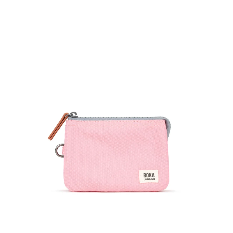 ROKA Carnaby Kleine Handtasche aus recyceltem Canvas mit Rosenmuster