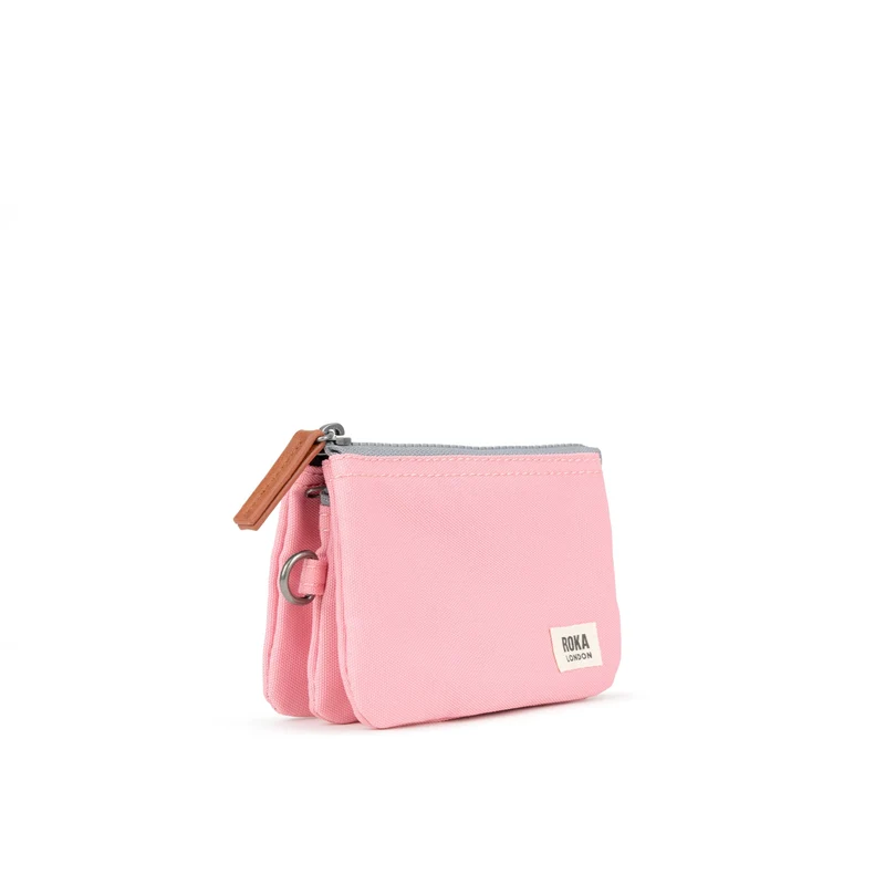 ROKA Carnaby Kleine Handtasche aus recyceltem Canvas mit Rosenmuster