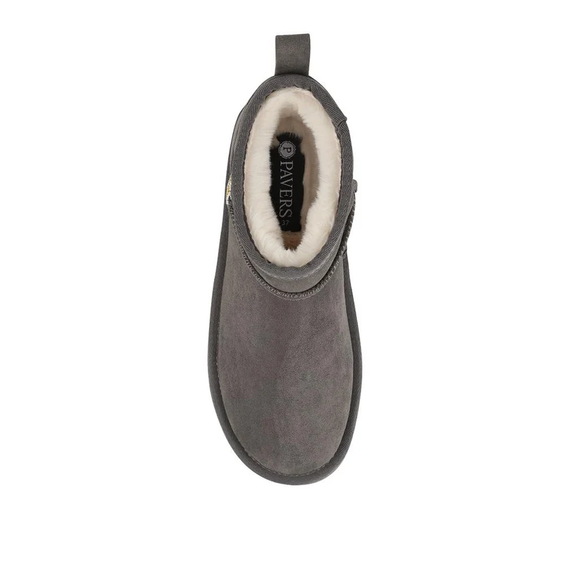 Luxury Faux Fur Warm Lightweight Slipper Boots - PLAN42002 / 328 229 - Grey