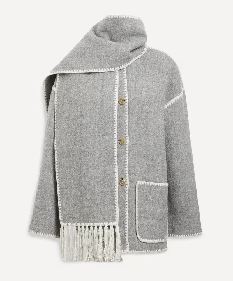 Kurze Wickeljacke mit Schalkragen
