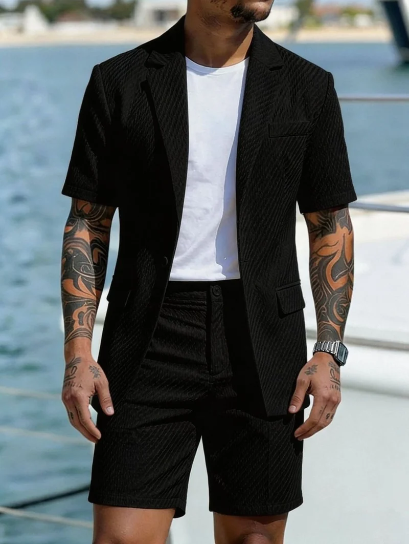Herren Sommer Zweiteiler Set im Smart Casual Stil