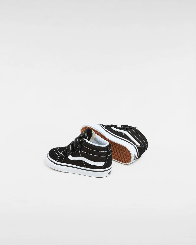 VANS Sk8-Mid Reissue V-Turnschuhe für Kleinkinder – Schwarz / Weiß