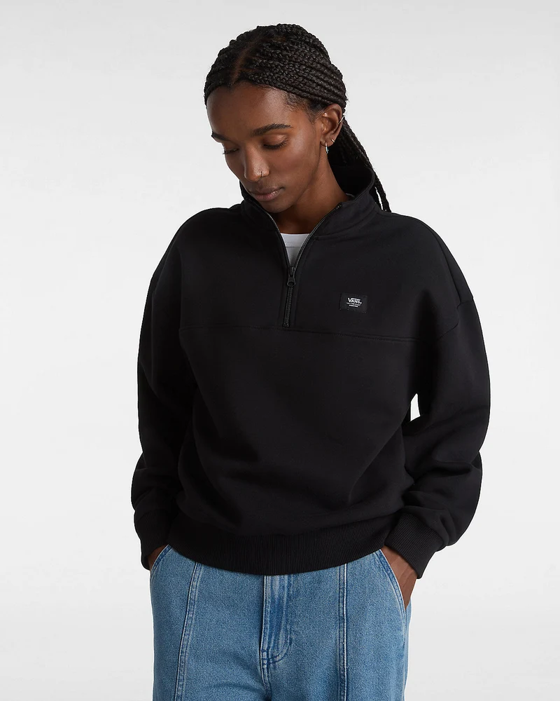 VANS Damen Leighton Mock Neck Fleece – Schwarz