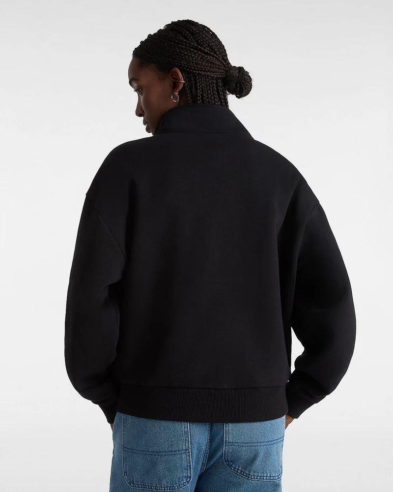 VANS Damen Leighton Mock Neck Fleece – Schwarz