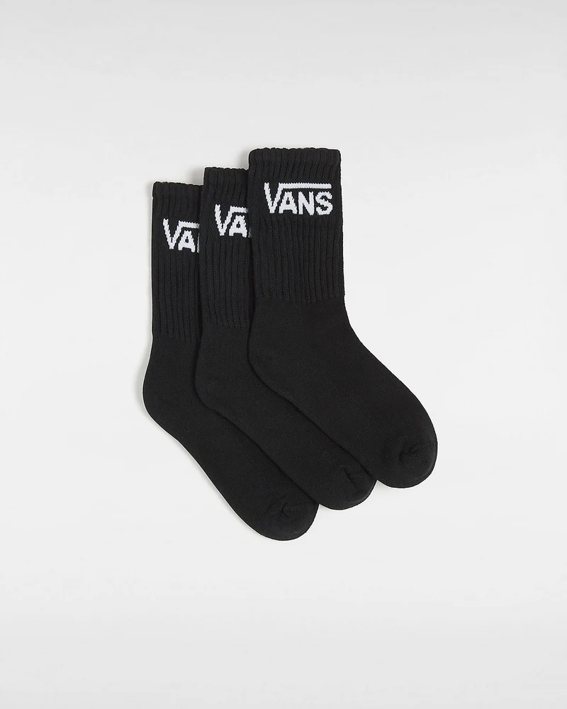 VANS Klassische Crew-Socken für Kinder (3 Paar) – Schwarz