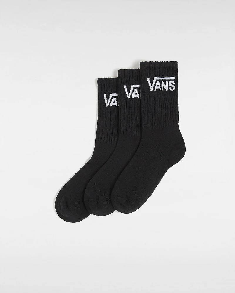 VANS Klassische Crew-Socken für Kinder (3 Paar) – Schwarz