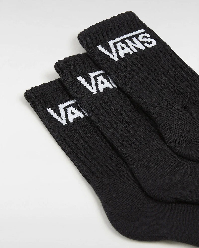 VANS Klassische Crew-Socken für Kinder (3 Paar) – Schwarz