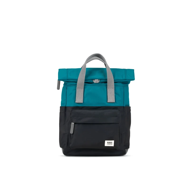 ROKA Kreativer Abfall Canfield B Marine/Schwarze kleine Tasche aus recyceltem Nylon
