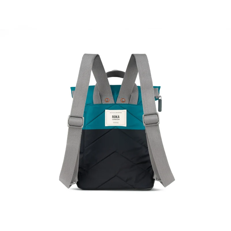 ROKA Kreativer Abfall Canfield B Marine/Schwarze kleine Tasche aus recyceltem Nylon