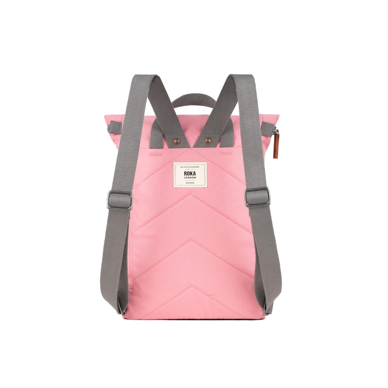 ROKA Finchley Eine mittelgroße Tasche aus recyceltem Canvas mit Rosenmuster